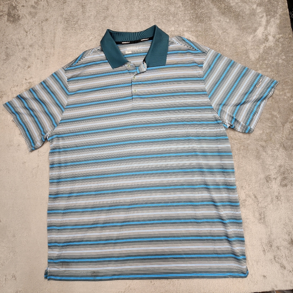 Nike golf dri fit polo size xxl Blue Greem EUC